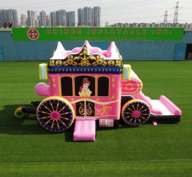 T5-672 Disney Pink Princess Комбинированный батут с горкой Вечеринка События