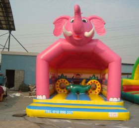 T2-2532 Розовый слон раздувной батут