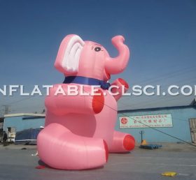 Cartoon1-167 Розовый слон раздувной мультфильм