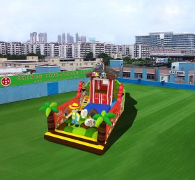 T6-458 Детская площадка для прыжков на батуте в парке аттракционов