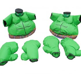 SS1-8 Взрослый зеленый воин супергерой костюм сумо