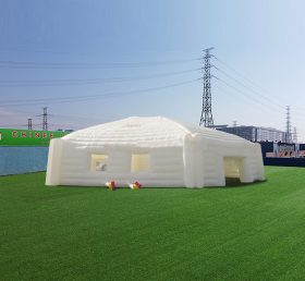 Tent1-4463 Огромная белая шестиугольная раздувная юрта для спорта и вечеринок