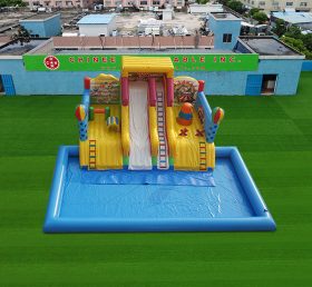 Pool2-827 Надувной аквапарк Carnival с бассейном